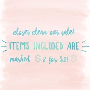 Closet Clean Out Sale!